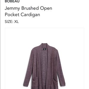Bobeau purple cardigan XL